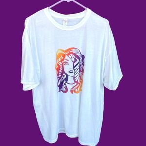 Jerzees Shirt Womens Plus Size 2X XXL White Womens‎ Empowerment Girl Power